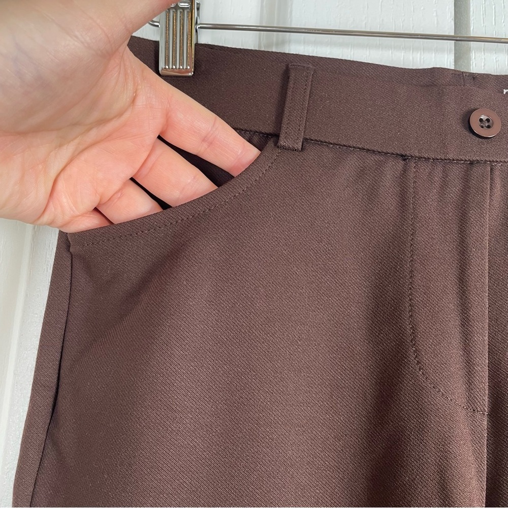 ZTN Stretchy Dress Pants Trousers Womens S Brown Straight Slacks Business Office - Picture 6 of 16